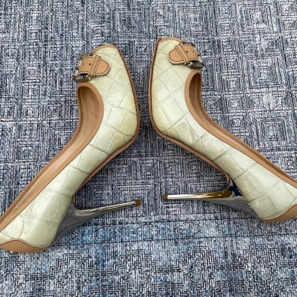 Giuseppe Zanotti Women Heel Pump Sandal Shoes Open Toe Made in Italy Size 38.5 8 - Picture 12 of 12